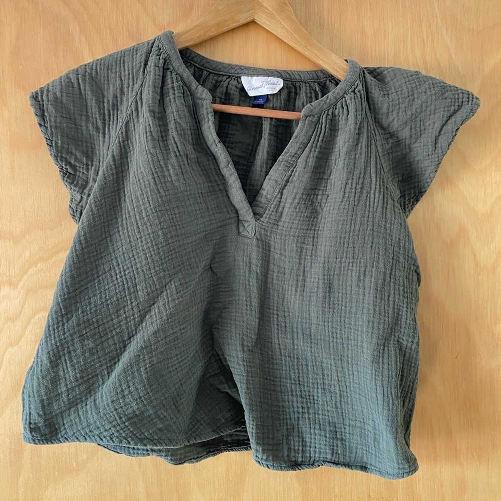 Universal Thread Women’s XS Green Blouse 100% Cotton